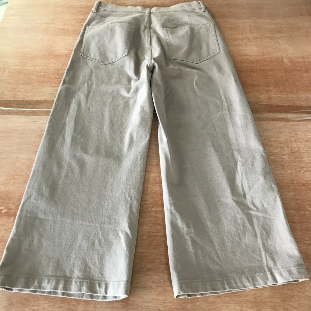 M. M. Lafleur Milo Wide Leg Pants Women 6 Beige High Rise Stretch Workwear 18897 - Picture 2 of 14